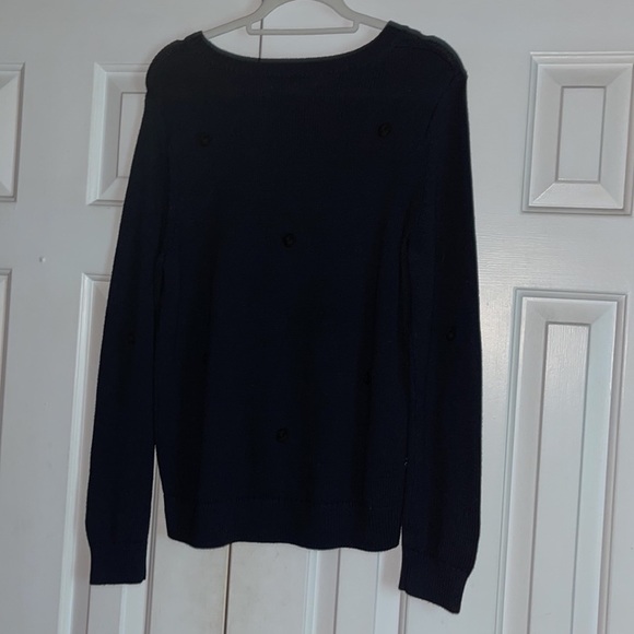 NWT Banana Republic Bobble Crewneck Sweater knotted SZ L cotton blend - Picture 6 of 9